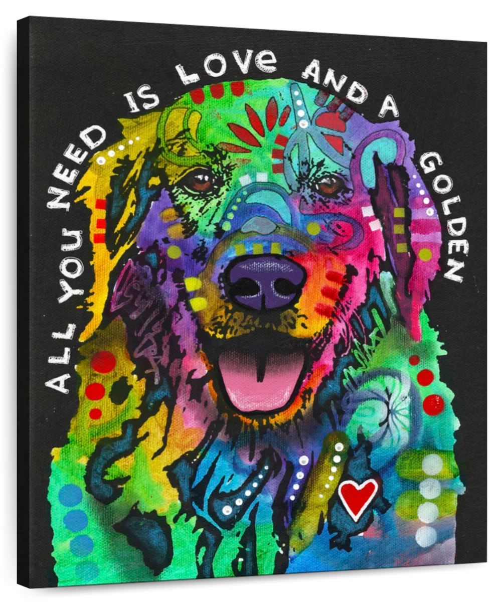 Peace Love Music Art Print by Dean Russo