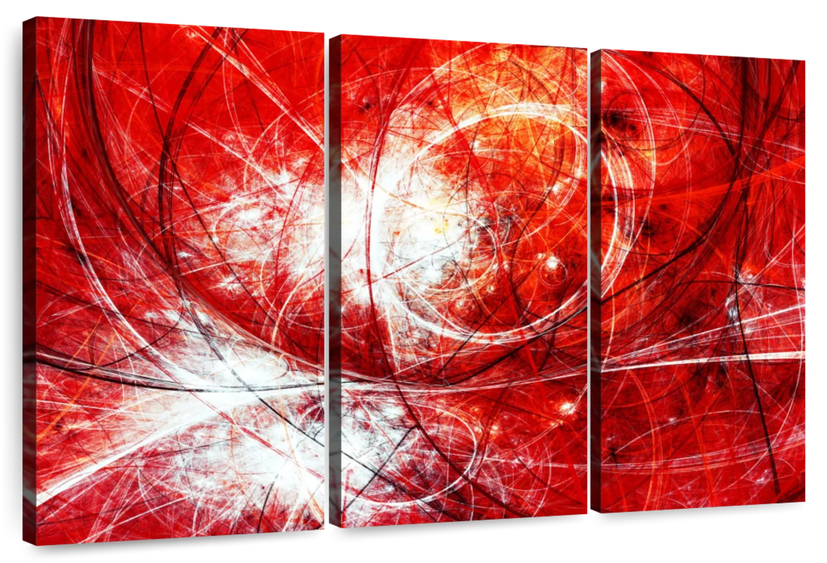 Crimson Universe Abstract Wall Art | Digital Art