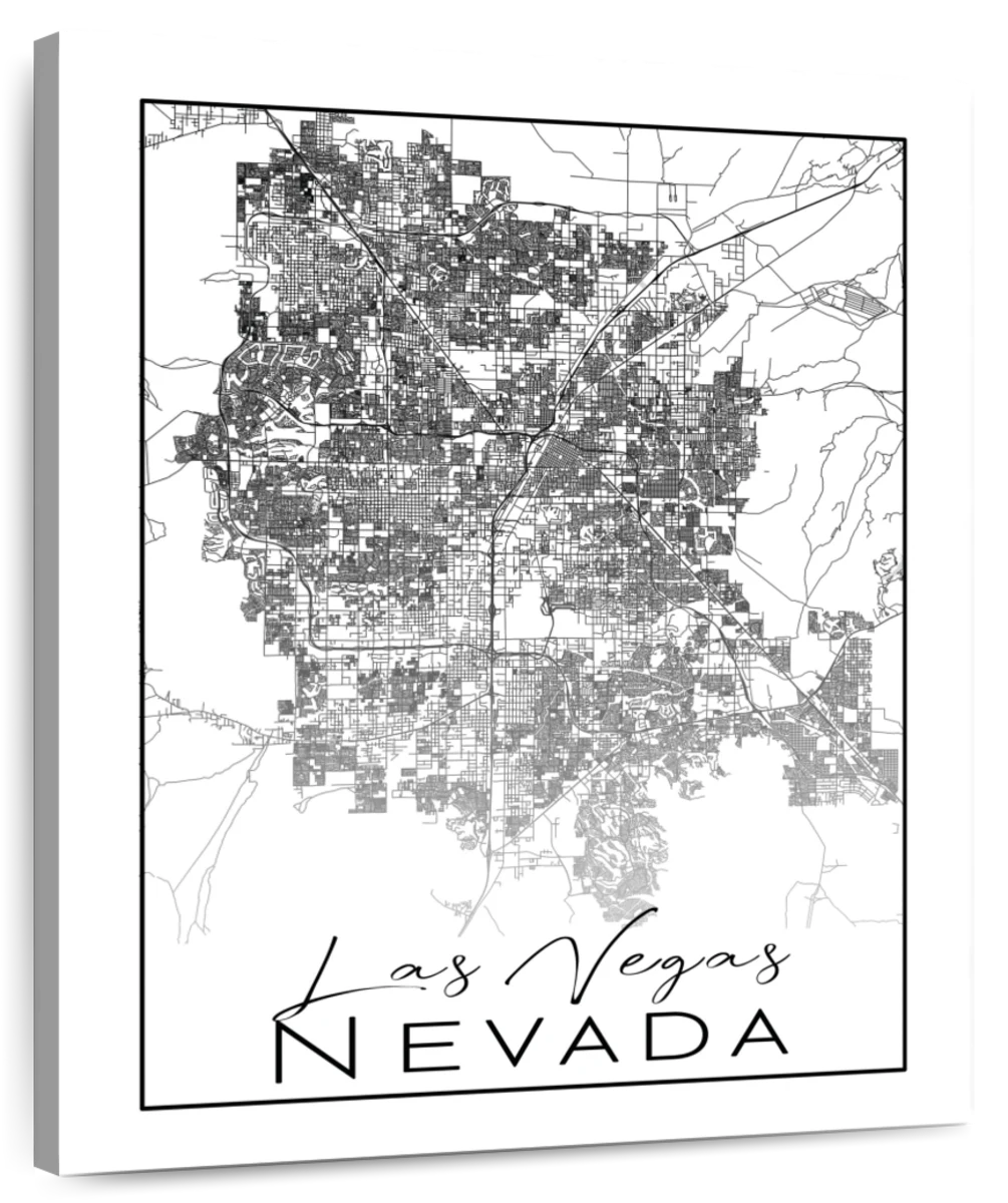 Las Vegas Map Print Printable Las Vegas Map Art Las Vegas -  Hong Kong