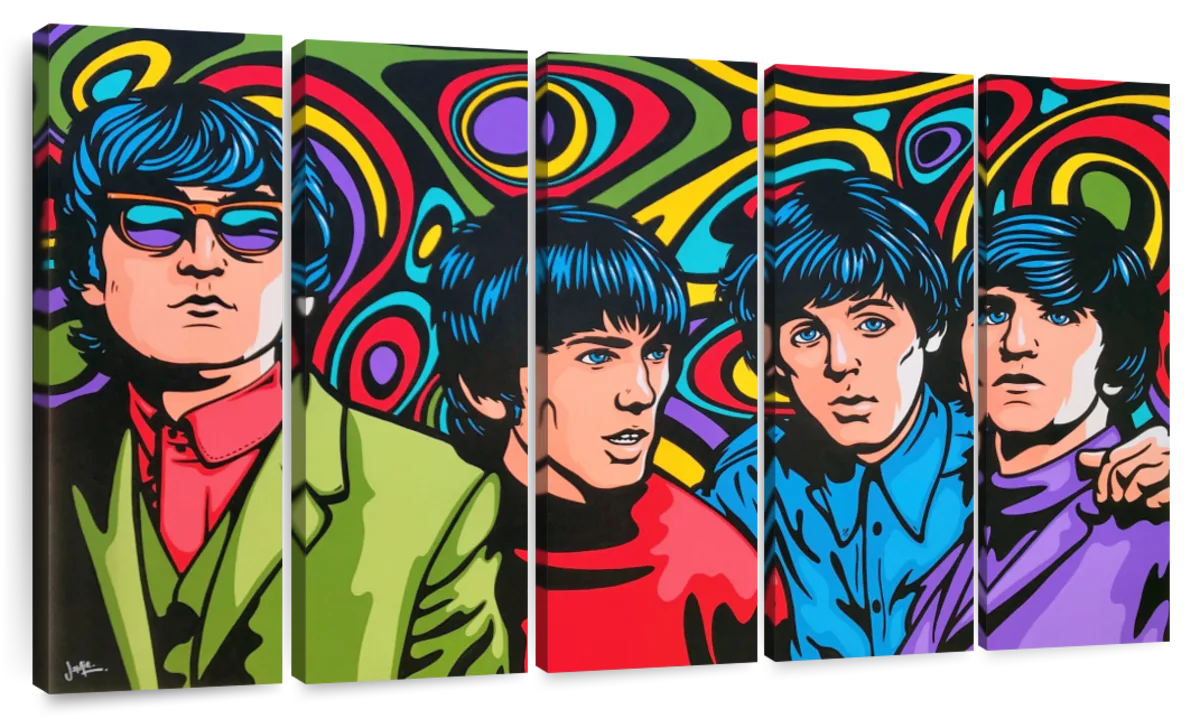 The Beatles Pop Art - Canvas Rolled Wall Art Print - Various sizes