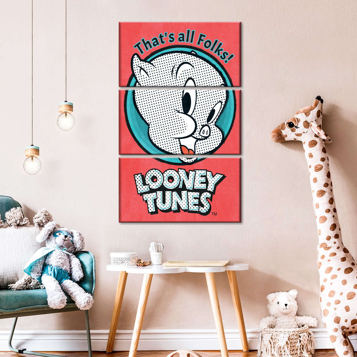 Looney Tunes That's All Folks Babies Wall Art: Canvas Prints, Art