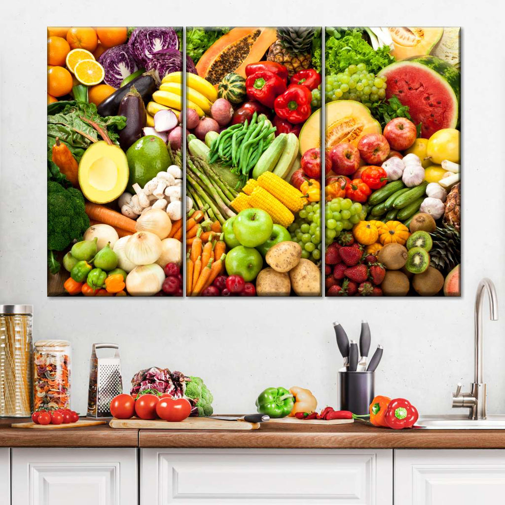 Fresh Fruits And Veggies Wall Art | Photography