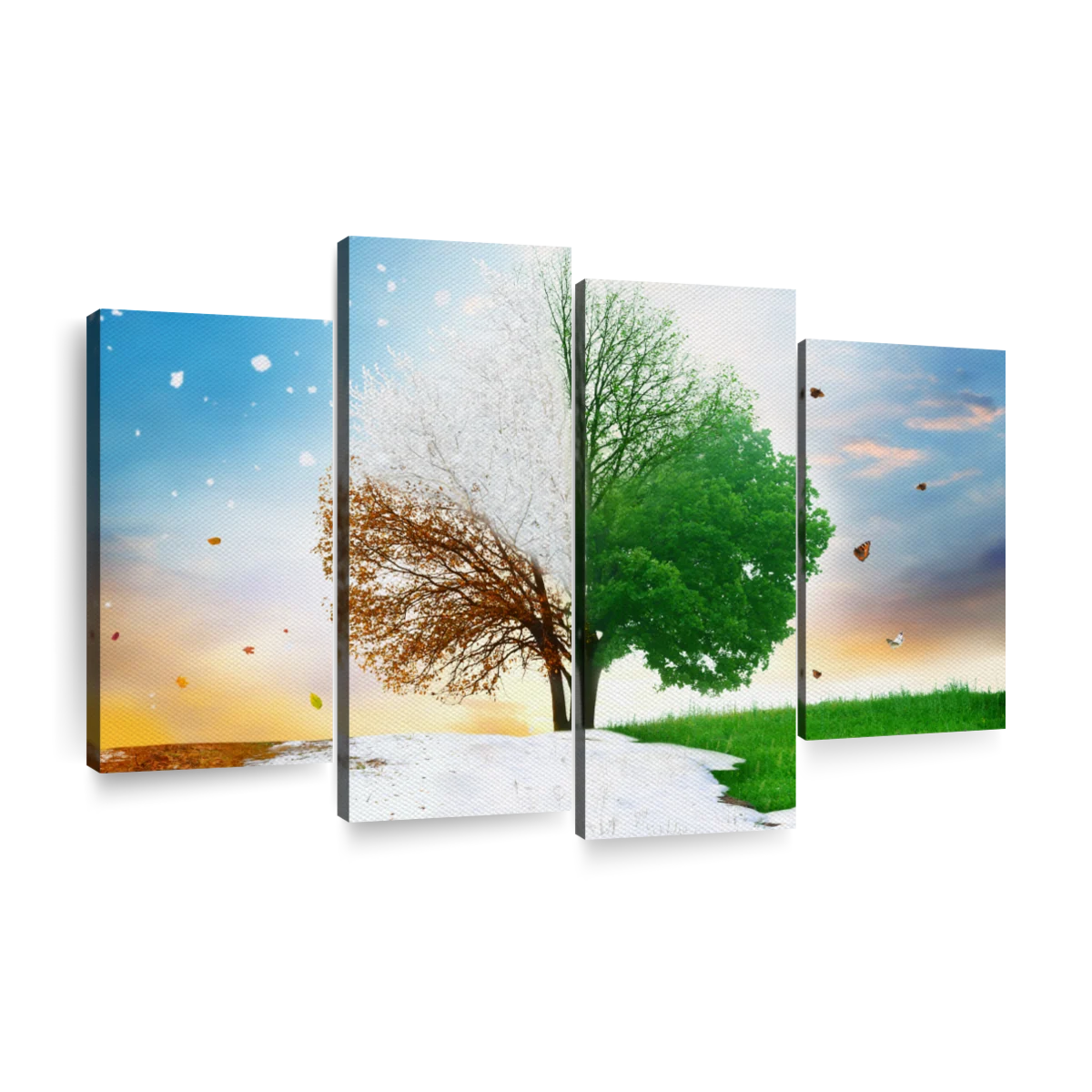 four seasons tree painting