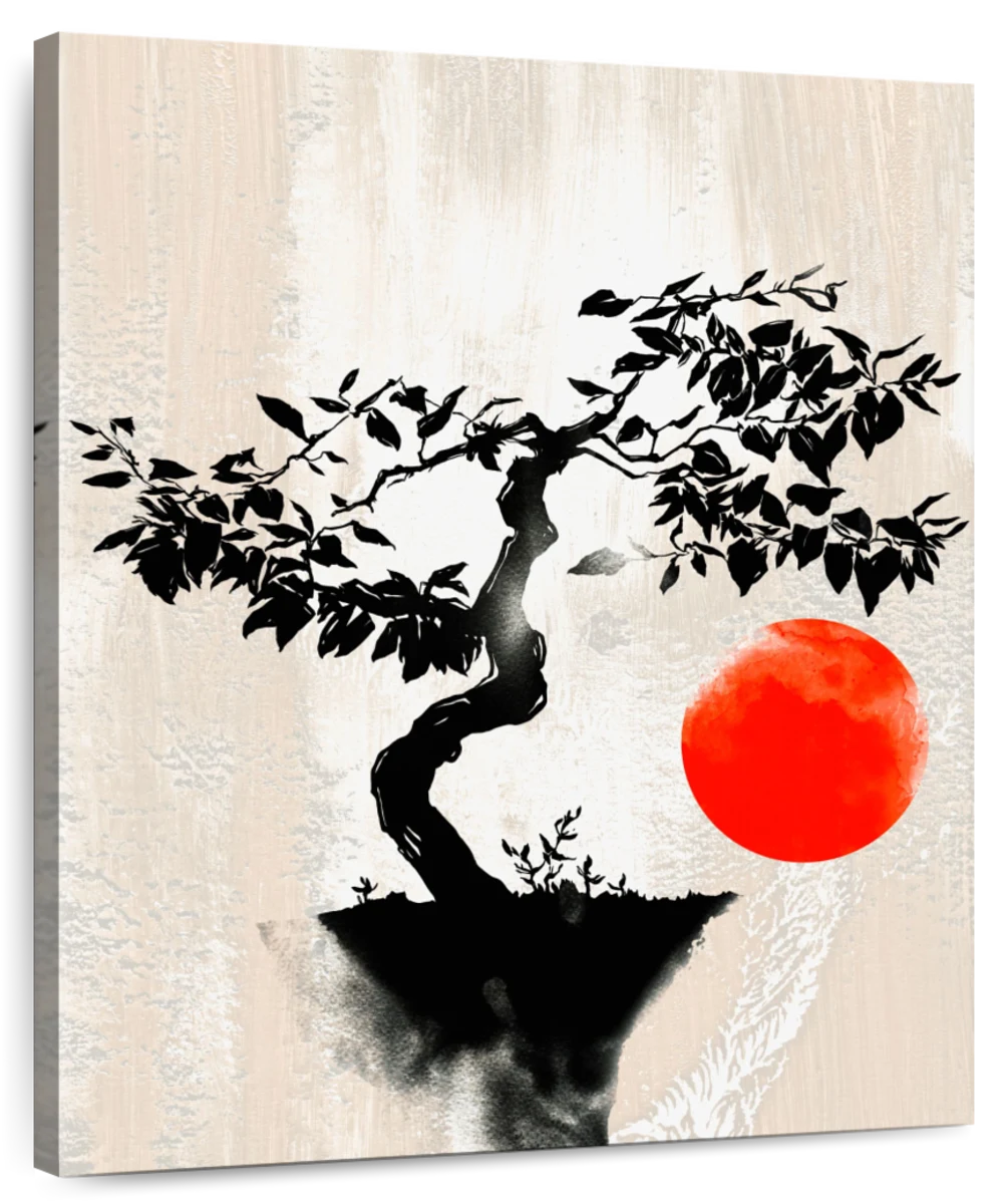 japanese bonsai tree painting