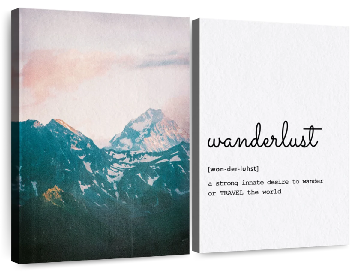 WANDERLUST Definition and Meaning Home Wall Art Print 