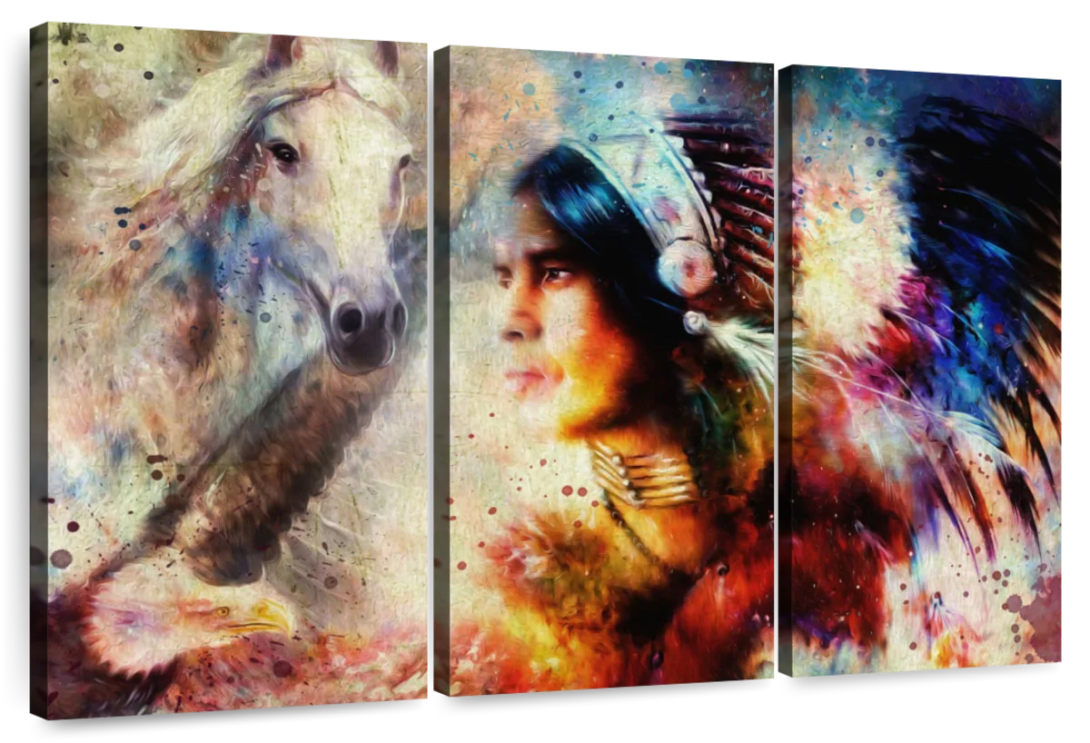 native american woman warrior art