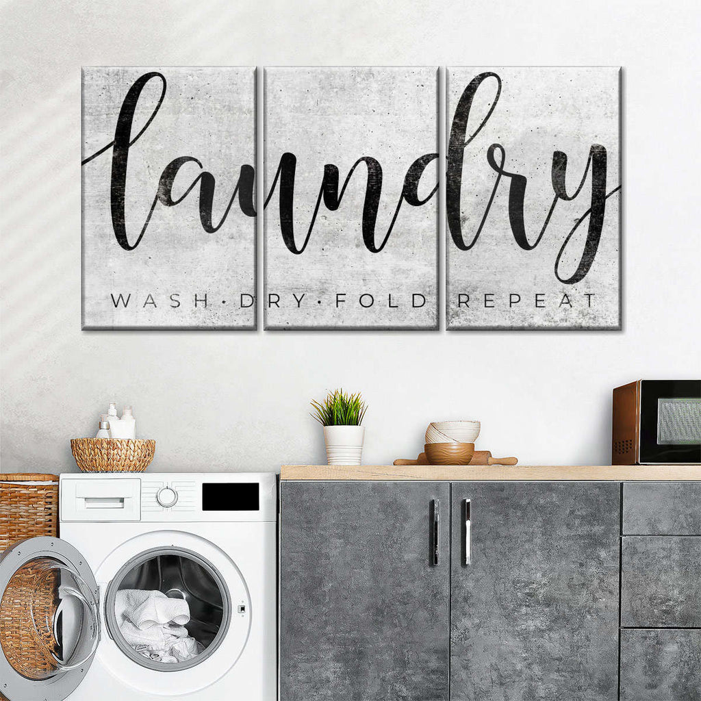 Minimalist Laundry Sign Wall Art | Digital Art