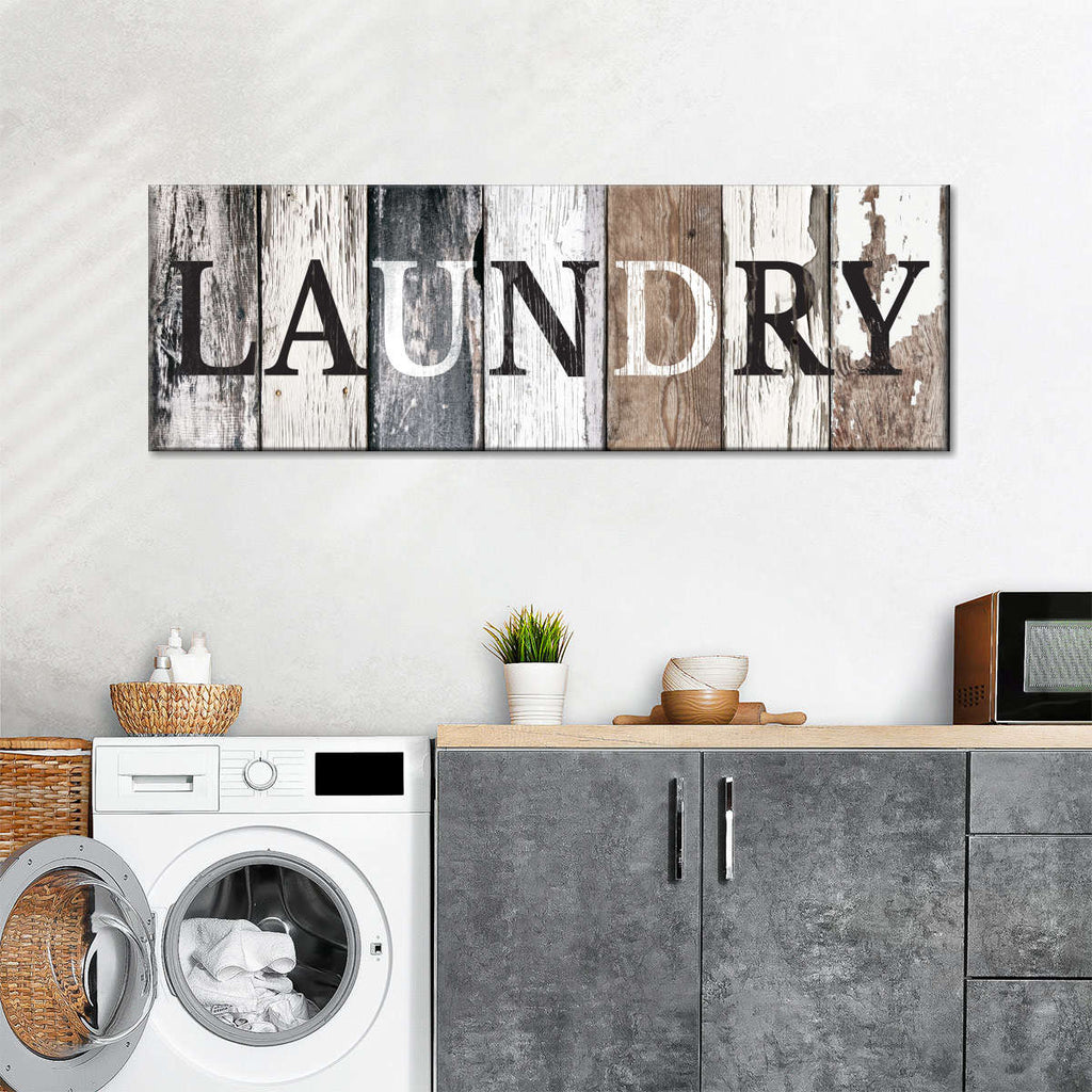 Rustic Laundry Sign Wall Art Digital Art 