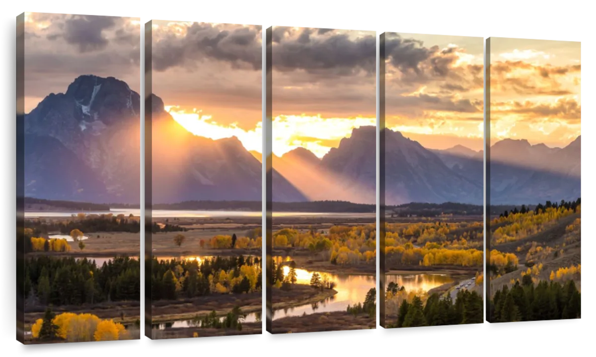 Grand Teton Panoramic View Wall Art | Photography