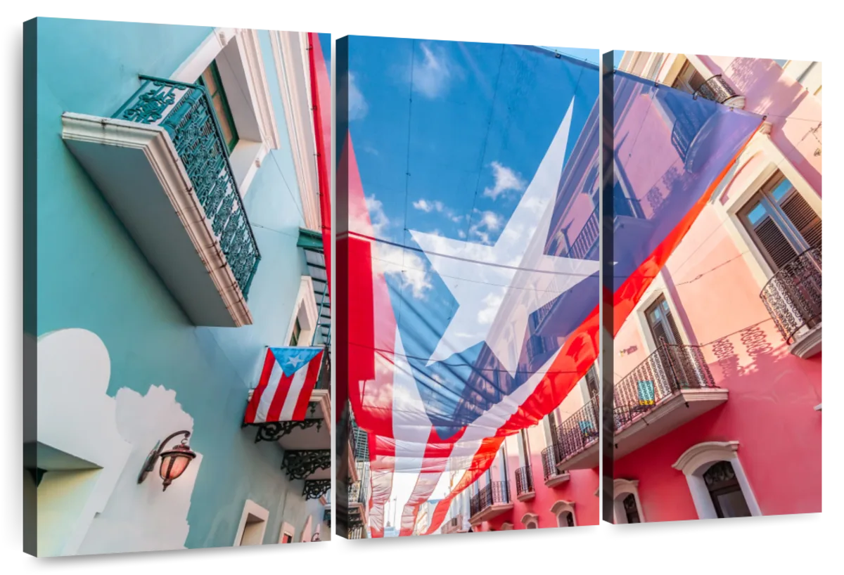 Puerto Rico Flag Wall Art  Paintings, Drawings & Photograph Art