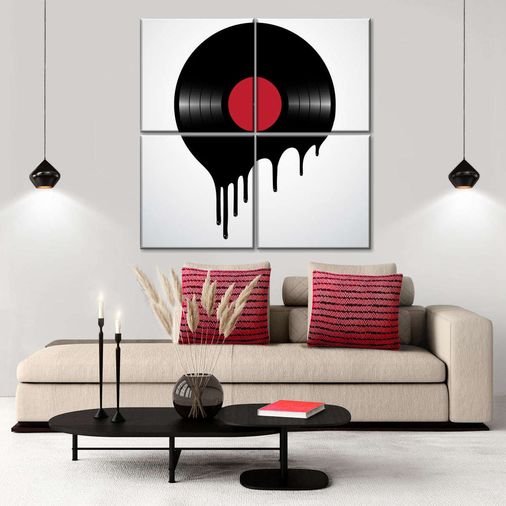 Melting Vinyl Record Wall Art | Digital Art