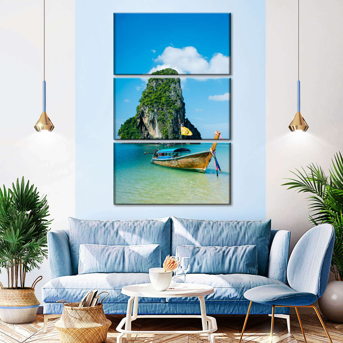 Krabi Beach Long-Tail Boat Wall Art: Canvas Prints, Art Prints & Framed ...