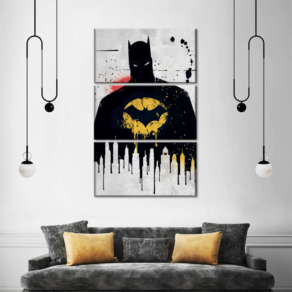 Batman Silhouette Grunge Wall Art | Digital Art