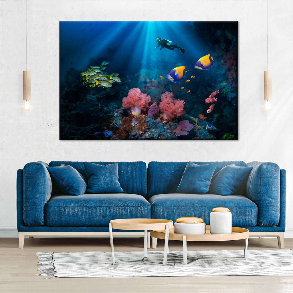 Thai Reef Scuba Diver Wall Art | Photography