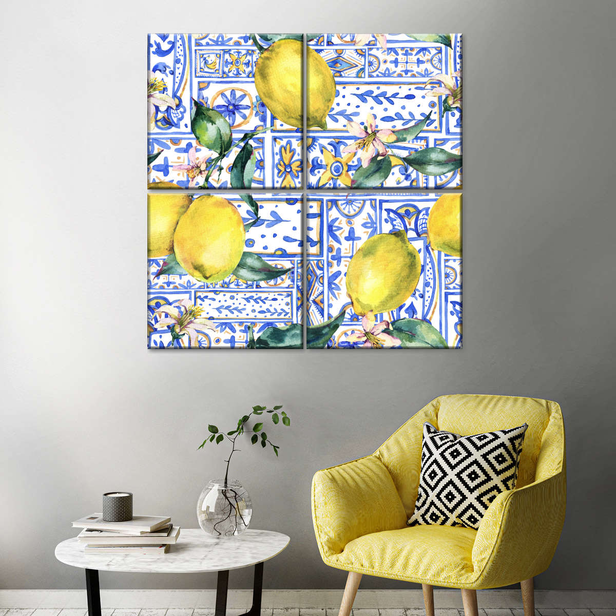 Azulejo Lemons Wall Art: Canvas Prints, Art Prints & Framed Canvas