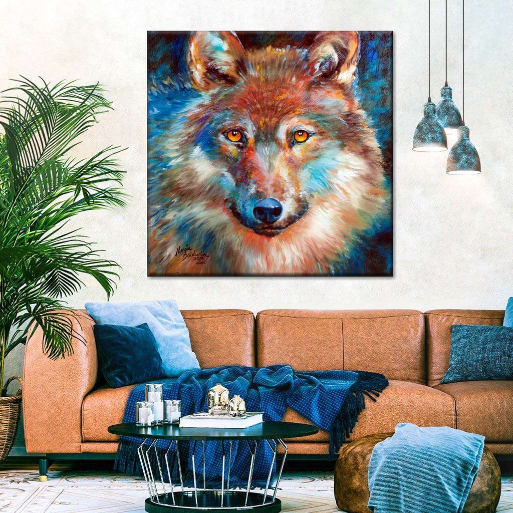 Timber Wolf Abstract Wall Art | Painting | by Marcia Baldwin