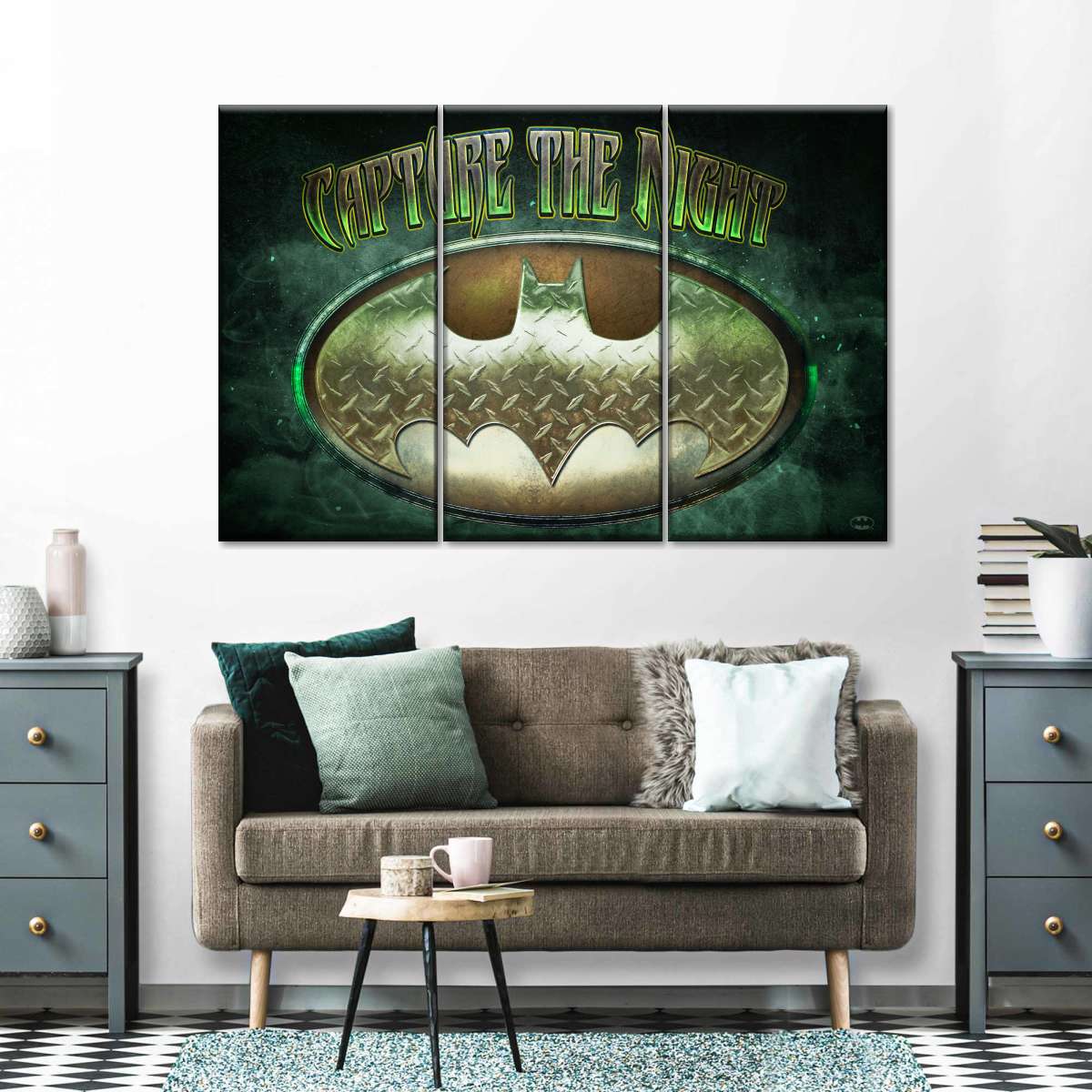 Batman Capture The Night Emblem Wall Art | Digital Art