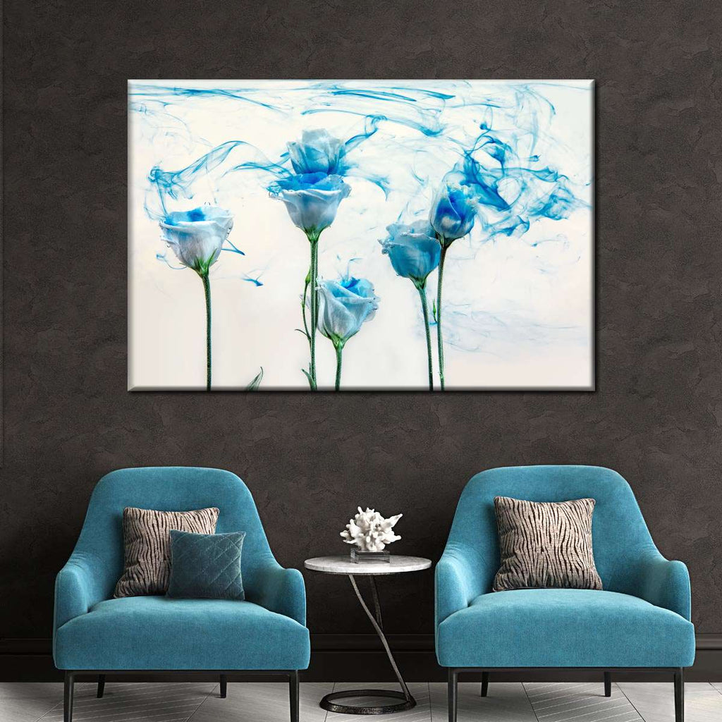 Misty Blue Roses Wall Art | Photography