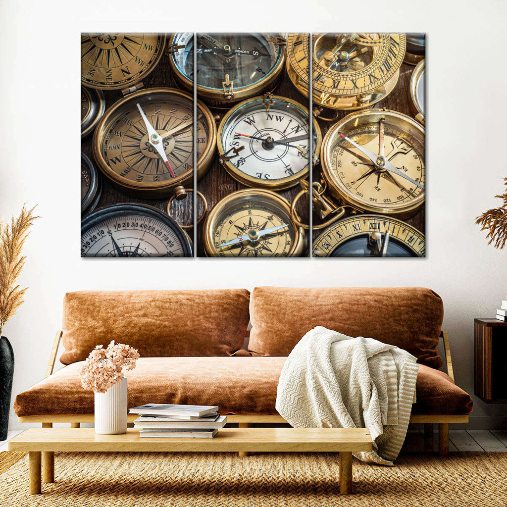Vintage Compass Collection Wall Art | Photography