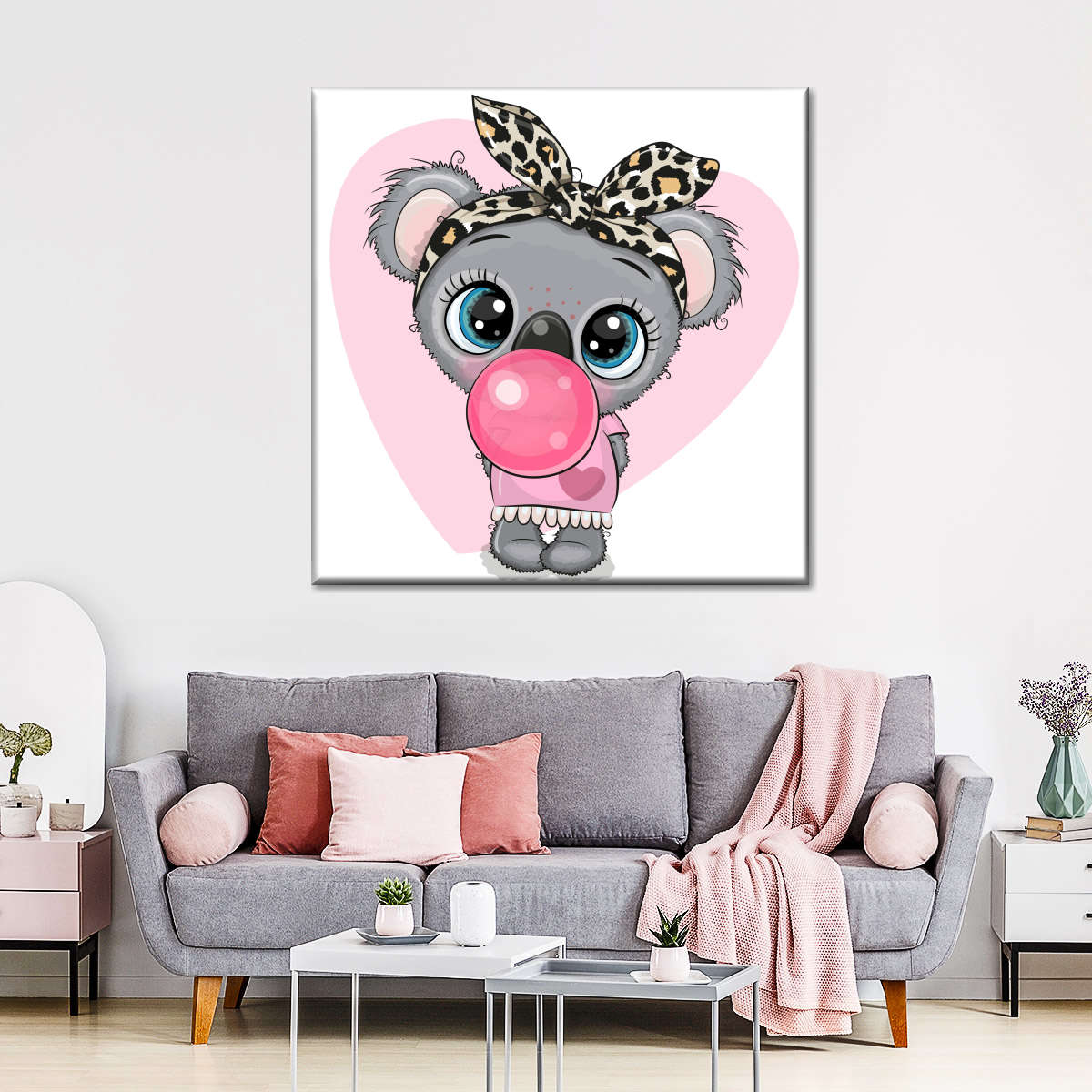 Koala Bubble Gum Girl Wall Art: Canvas Prints, Art Prints & Framed