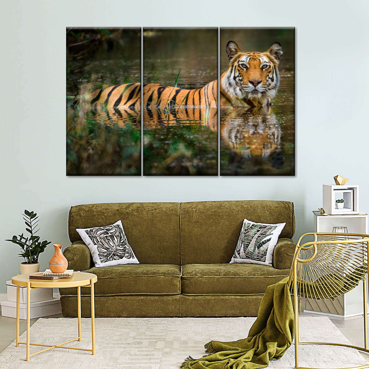 Swimming Tiger Wall Art: Canvas Prints, Art Prints & Framed Canvas