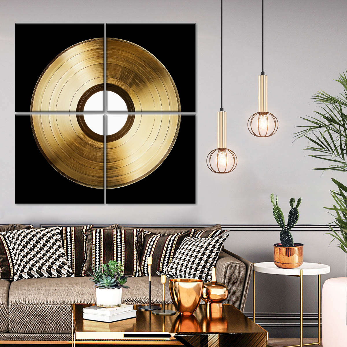 Gold Vinyl Record Wall Art | Photography