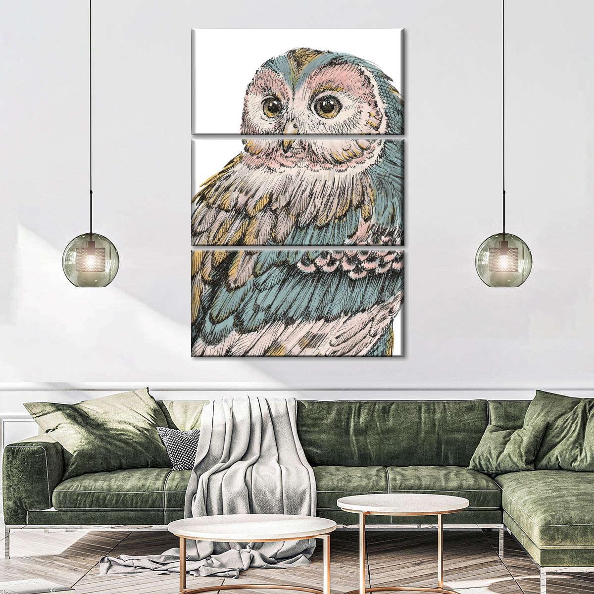 Beautiful Owls I Pastel Wall Art: Canvas Prints, Art Prints & Framed Canvas