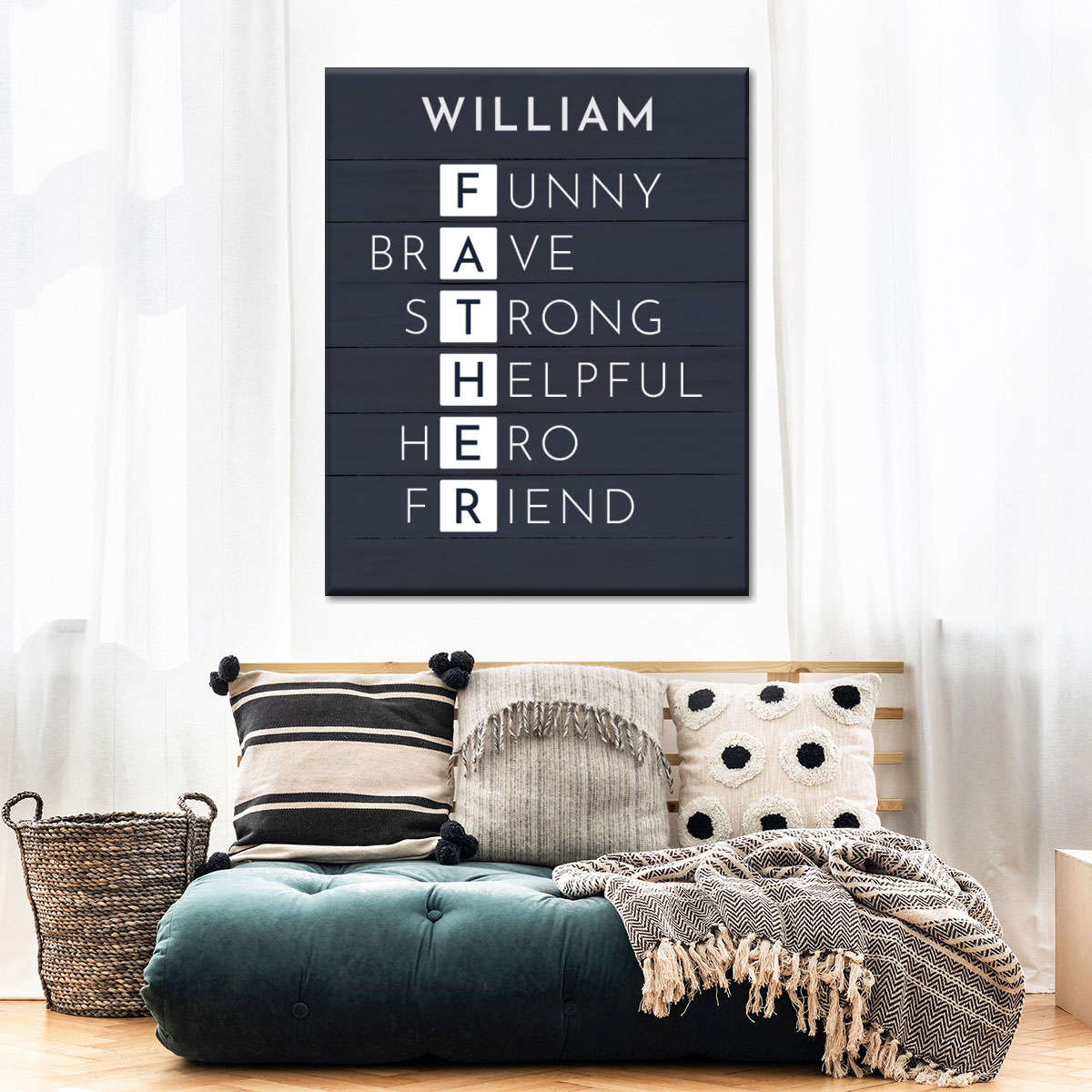 Personalized Father Crossword Wall Art Digital Art