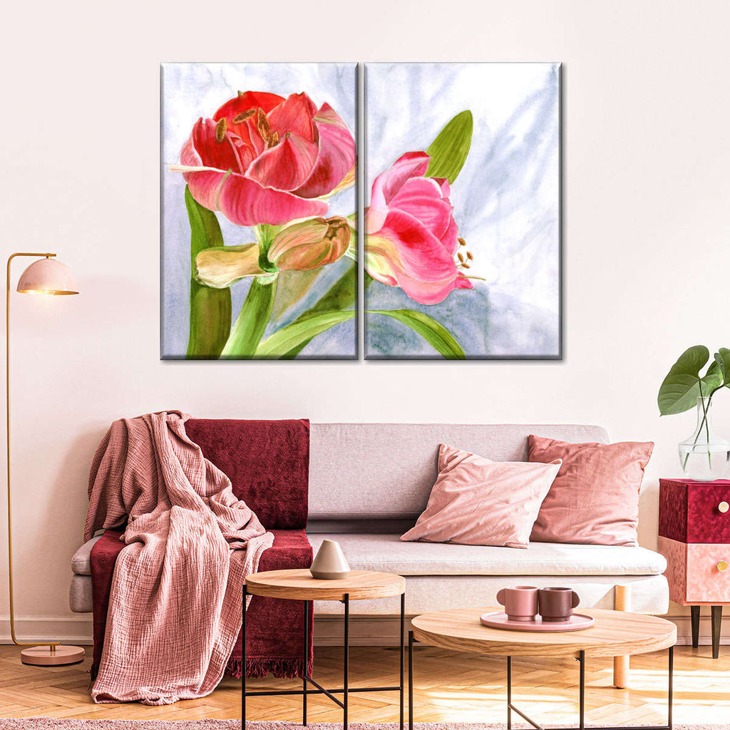 Amaryllis Spring Flowers Wall Art | Painting