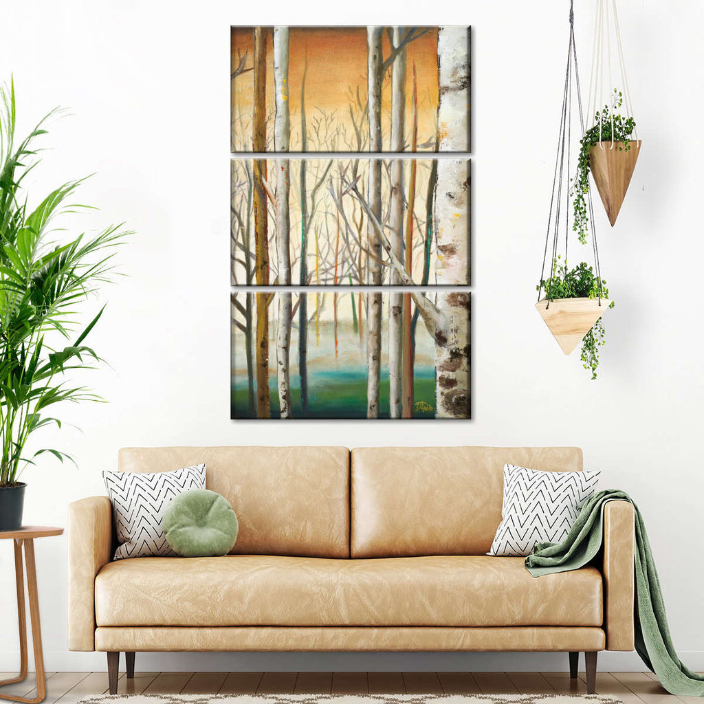Gold Birch Forest II Wall Art | Painting | by Patricia Pinto