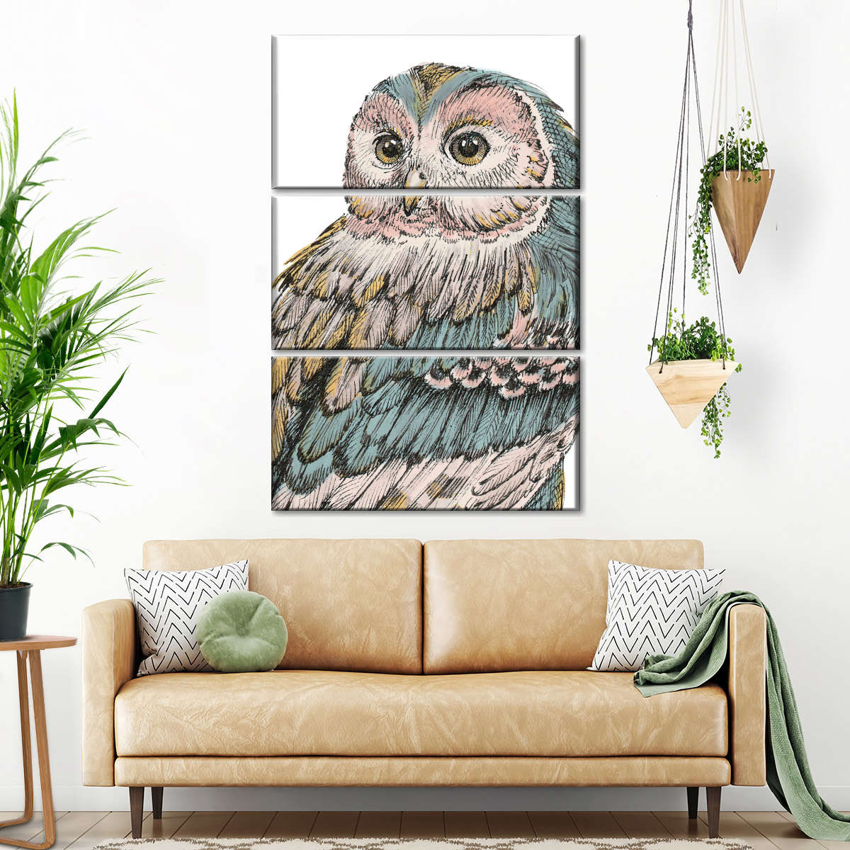 Beautiful Owls I Pastel Wall Art: Canvas Prints, Art Prints & Framed Canvas