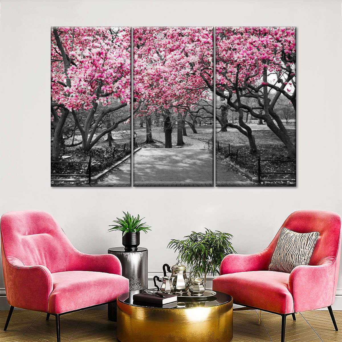 cherry tree wall painting