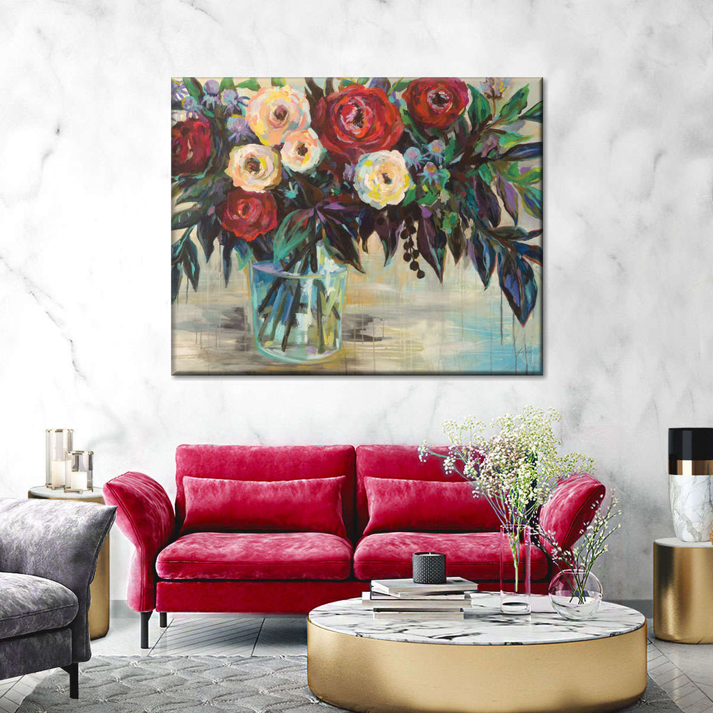 Winter Floral Wall Art | Painting | by Jeanette Vertentes