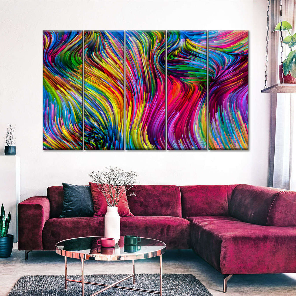 Colors In Motion Abstract Wall Art | Digital Art