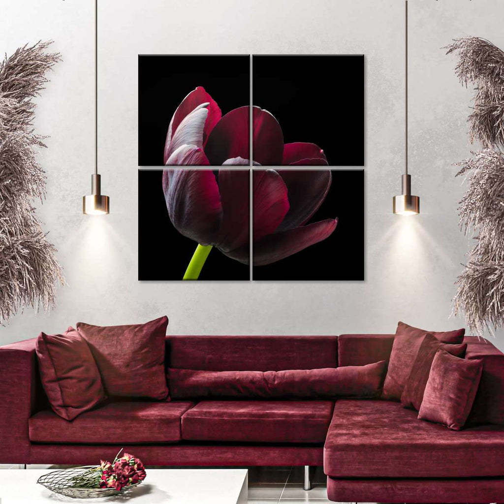 Purple-Black Tulip Wall Art | Photography