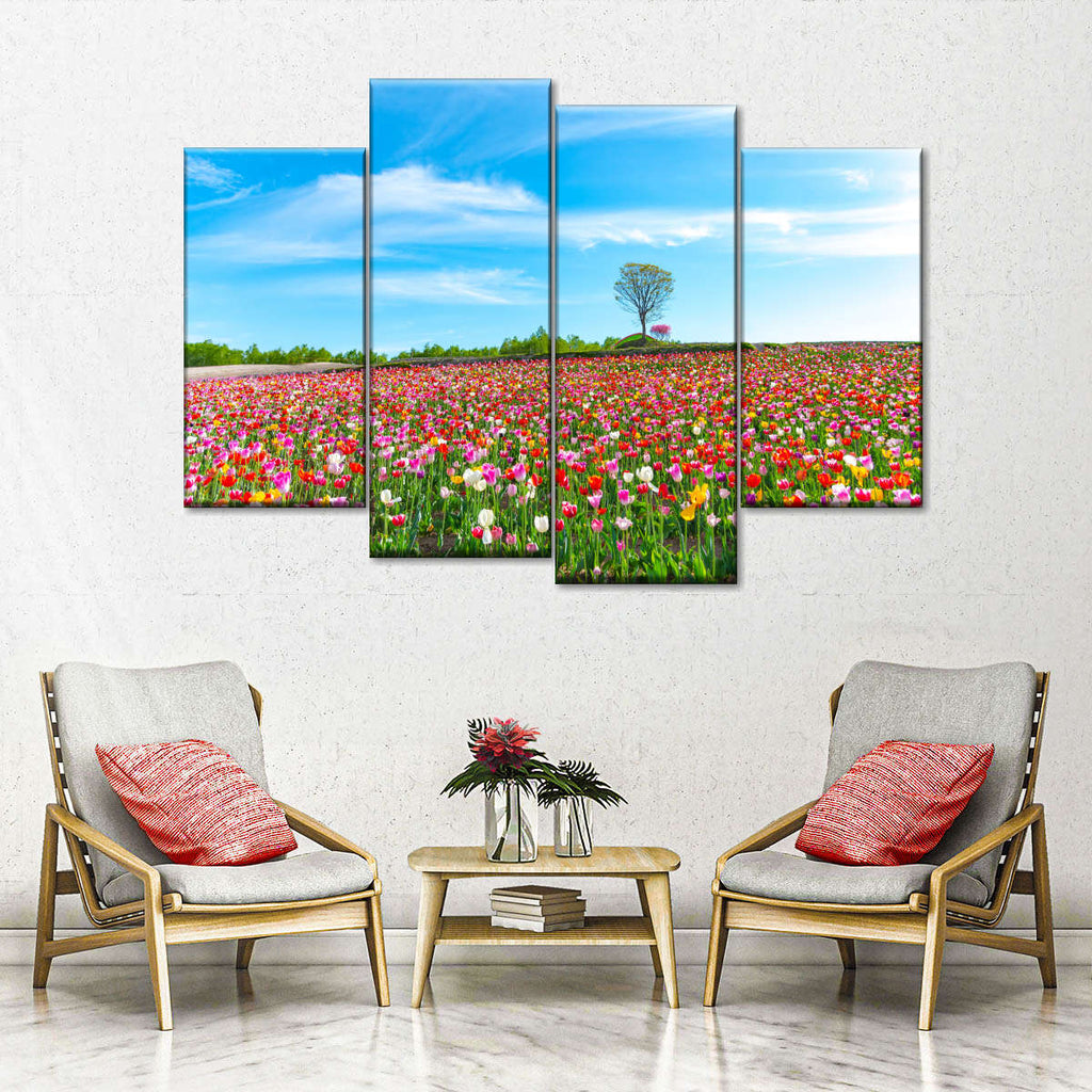 Endless Tulips Flower Field Wall Art | Photography