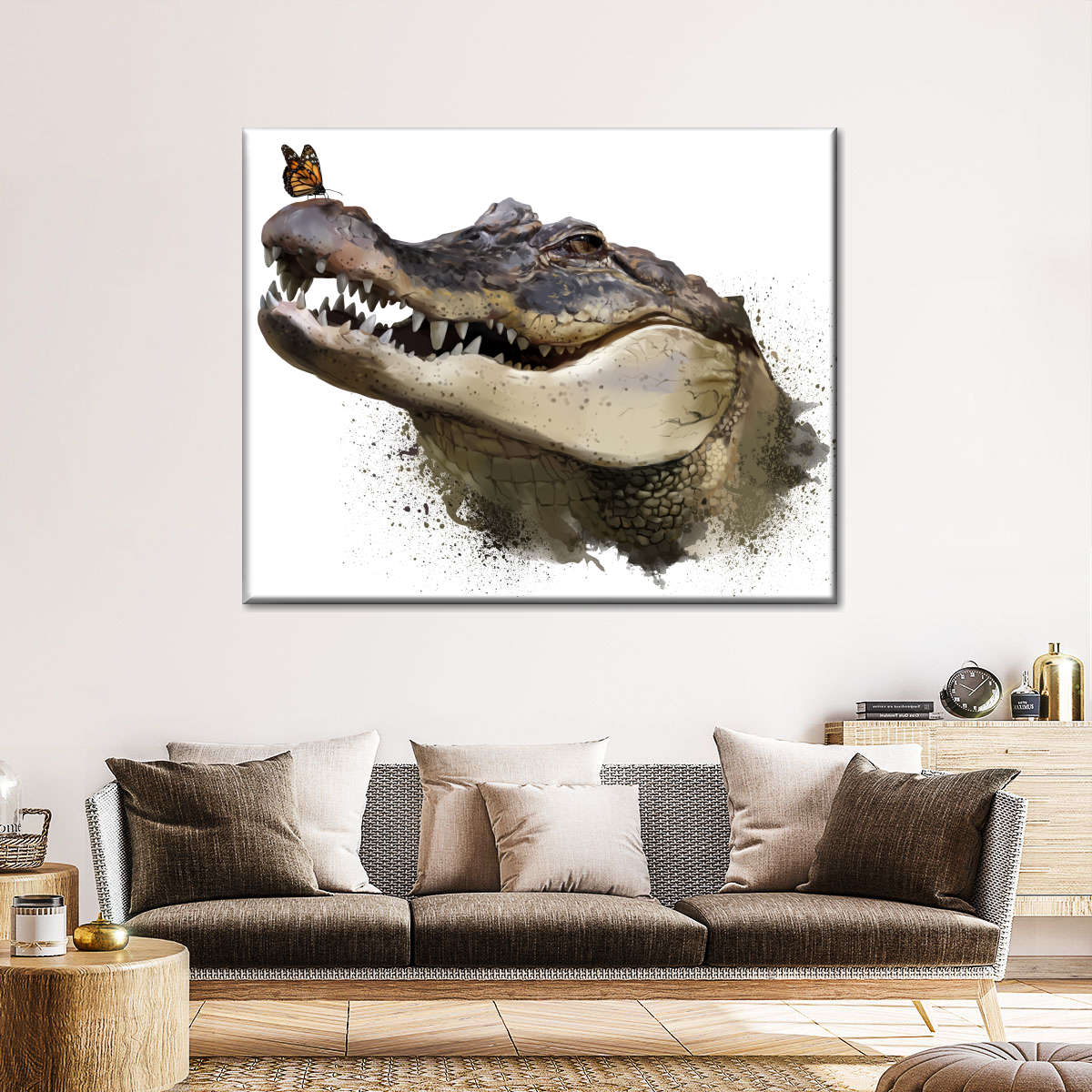 abstract alligator painting