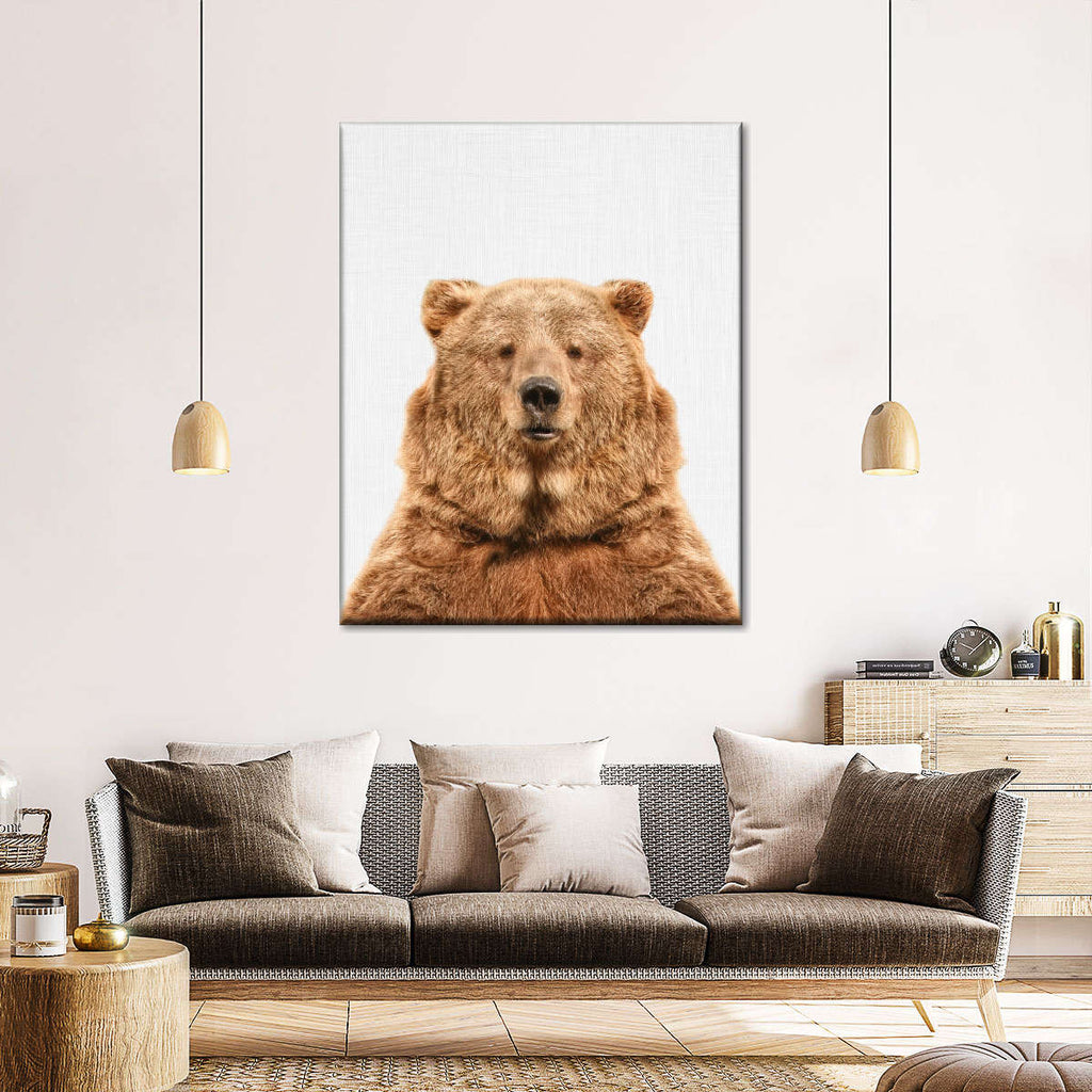 Bulky Bear Multi Panel Canvas Wall Art | ElephantStock