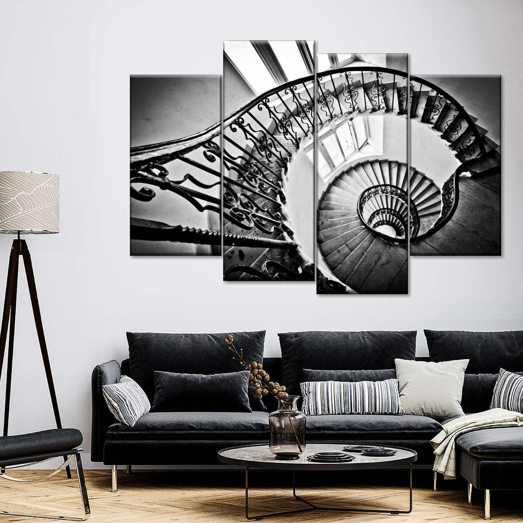 Black Spiral Staircase Wall Art | Photography
