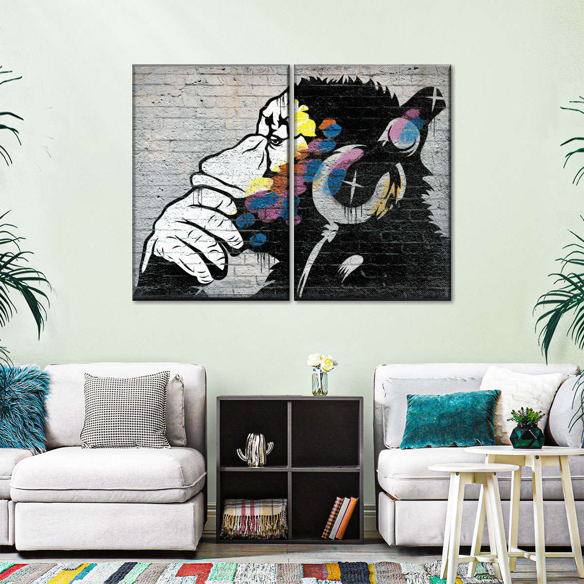 Monkey Wearing Headphones Wall Art: Canvas Prints, Art Prints & Framed ...