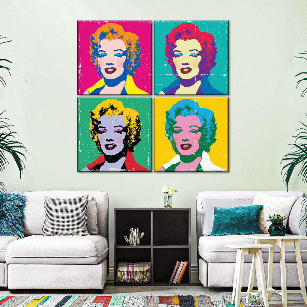 Retro Grunge Marilyn Wall Art | Digital Art