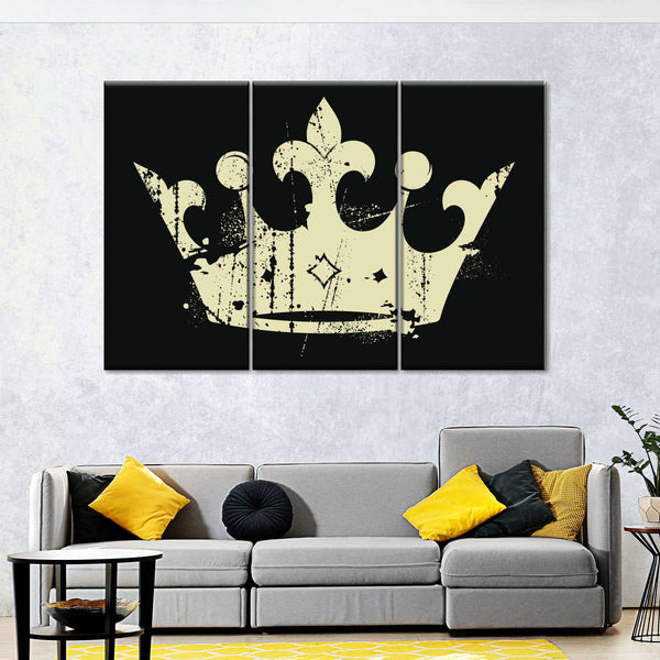 Grunge Crown Wall Art | Digital Art