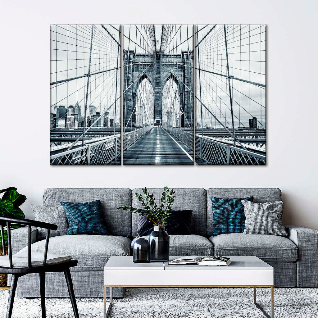 Brooklyn Bridge Monochrome Wall Art | Photography