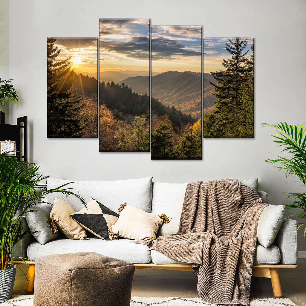 Sunrise In Smoky Mountains Wall Art | Photography