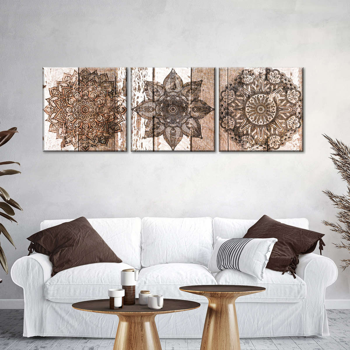 Classic Wooden Mandala for Yoga Studio or Home Decor Gift - Zen, Wooden,  Bohemian, Spiritual Wall Art 4 Sizes and 2 Colour Options