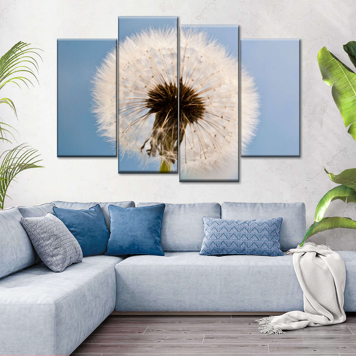 Dandelion White Fluff Wall Art