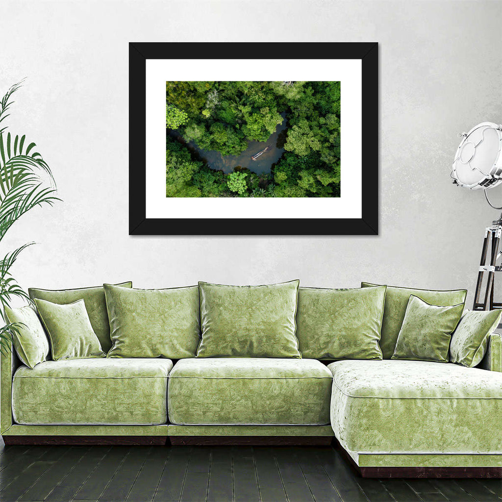 Dense Amazon Rainforest River Wall Art | Photography