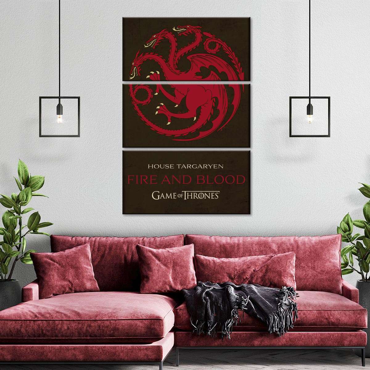 Game of Thrones House Targaryen Sigil Image Logo Peel Off Sticker