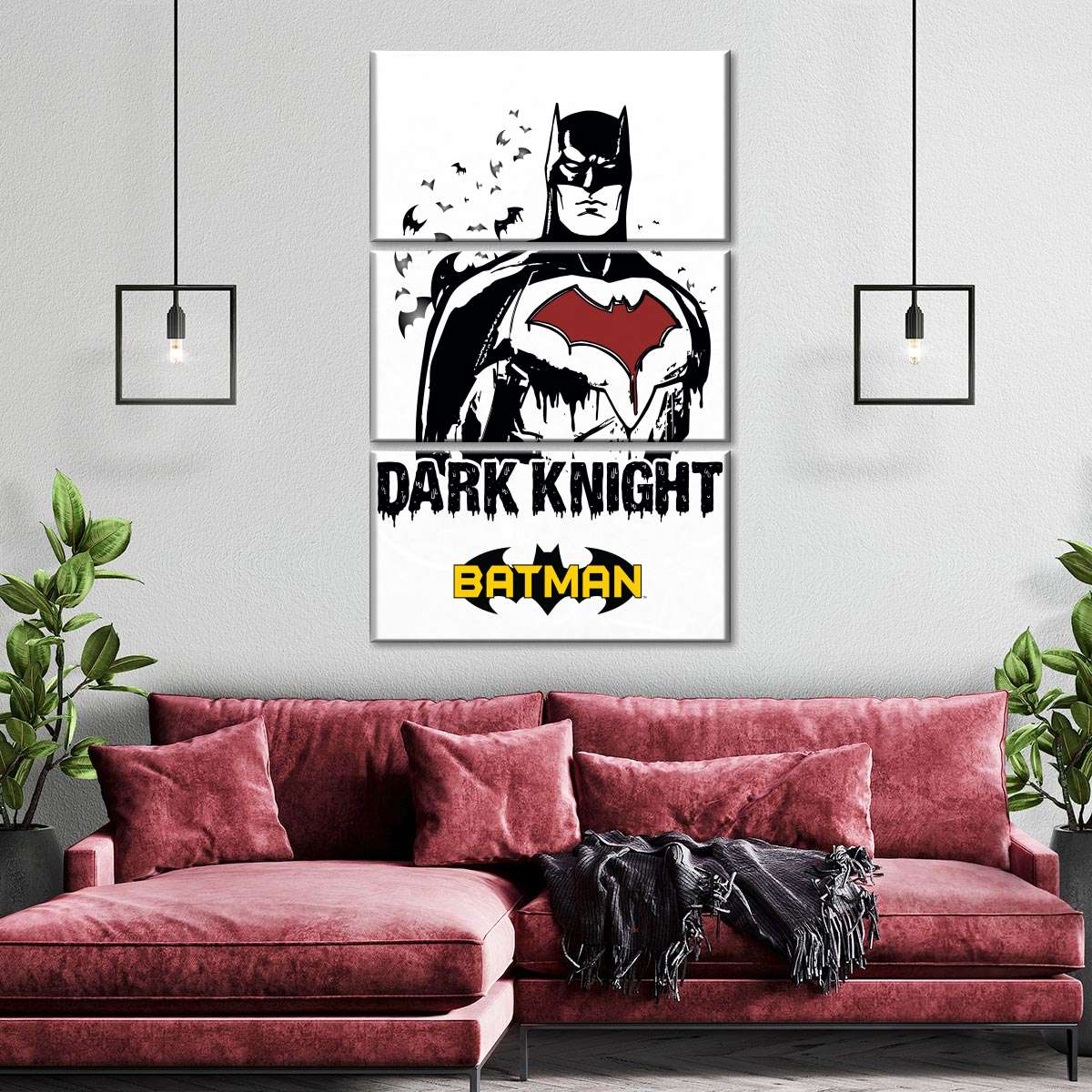 Batman Black Drip Wall Art | Digital Art