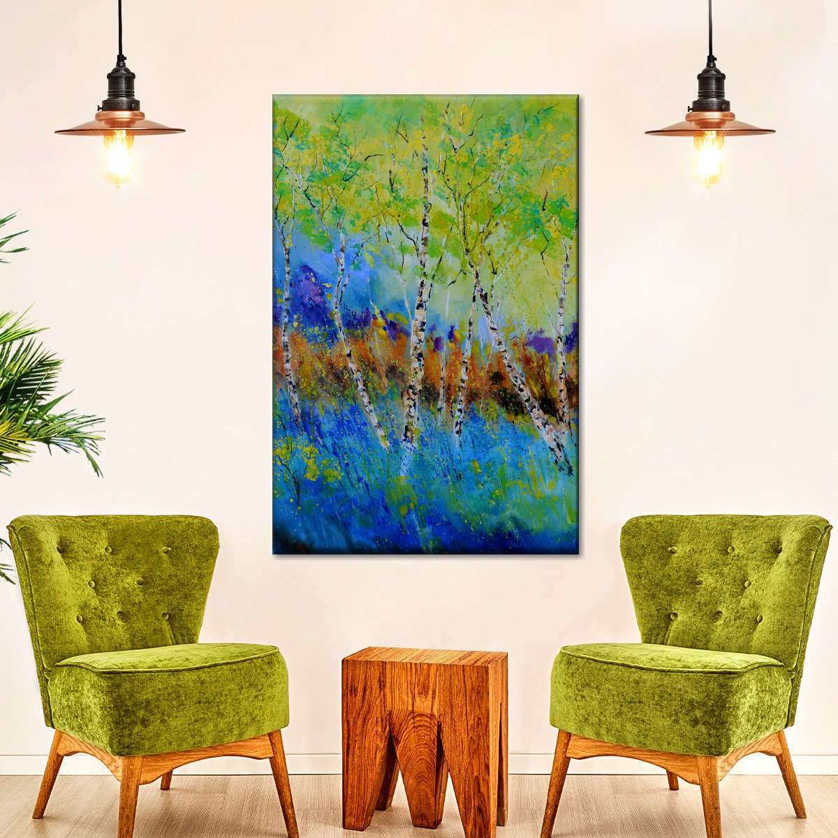 A Few Aspen Trees Multi Panel Canvas Wall Art